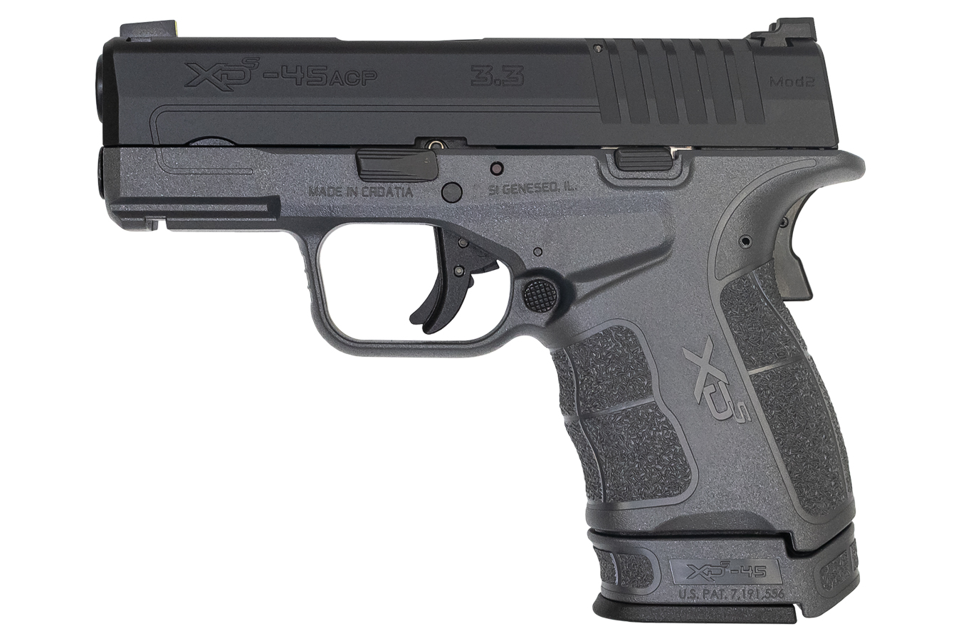 XDS Mod.2 3.3 Single Stack 45 ACP Pistol with Tritium Front Sight and Two Tone Gray Finish - Firearms | The Gun Shop