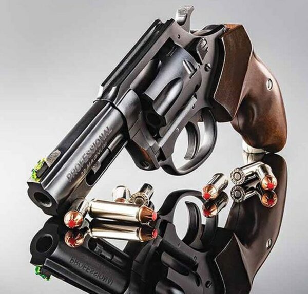 Charter Arms Professional 32 H&R, 3" Barrel, Steel Frame, Blacknitride+ Finish, Walnut Wood Grips, LitePipe Fiber Optic Front Sight, 7rd