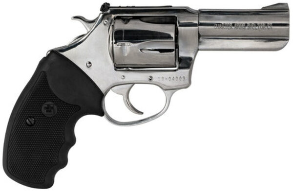 Charter Arms Mag Pug Revolver, .357 Mag, 3", 5rd, Black Rubber Grip, Polished Stainless