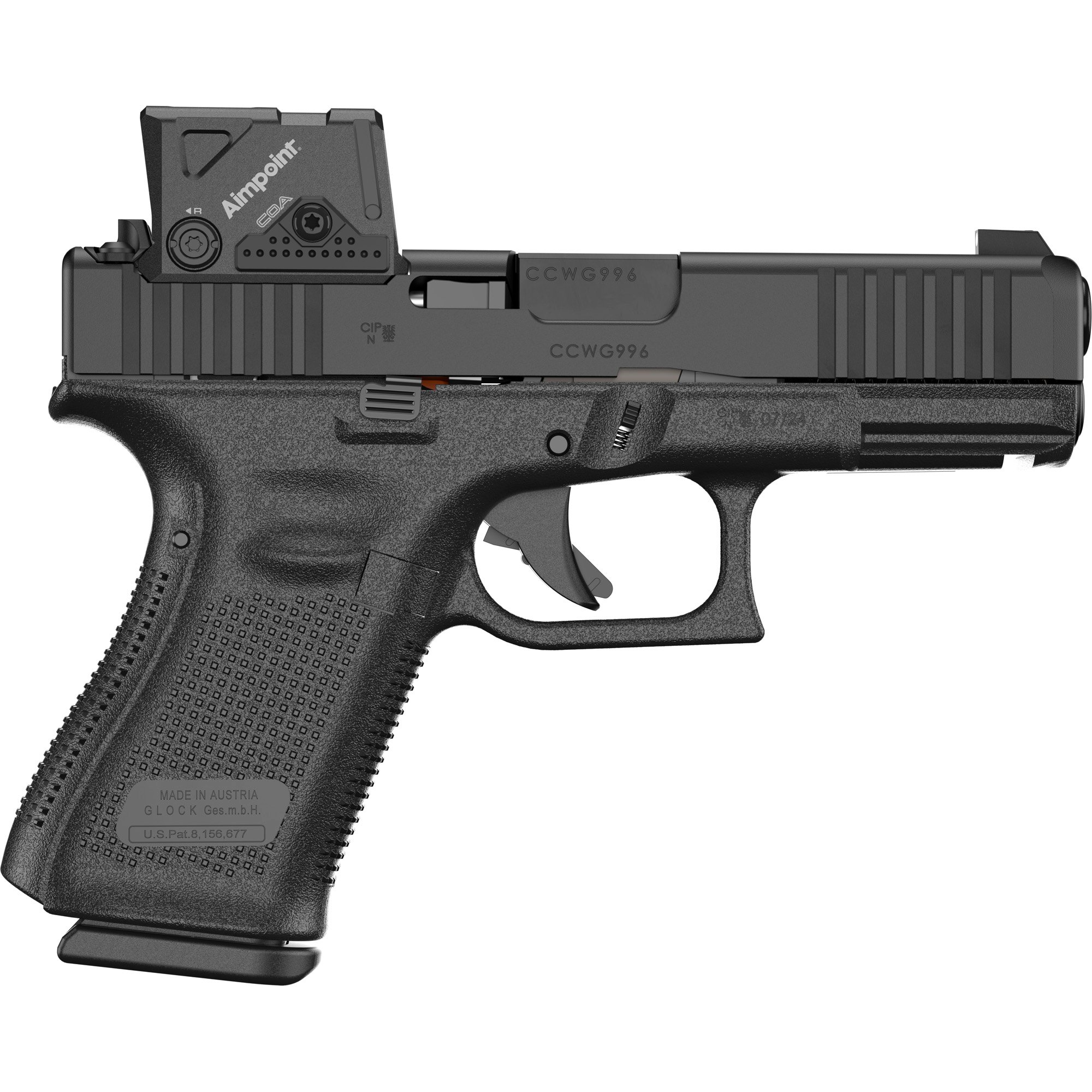 GLOCK GLOCK G19 GEN5 A-CUT *10 ROUND* GLOCK G19 GEN5 A-CUT SEMI AUTO 9MM LUGER (9x19 PARA) HANDGUNS black - Handguns | The Gun Shop