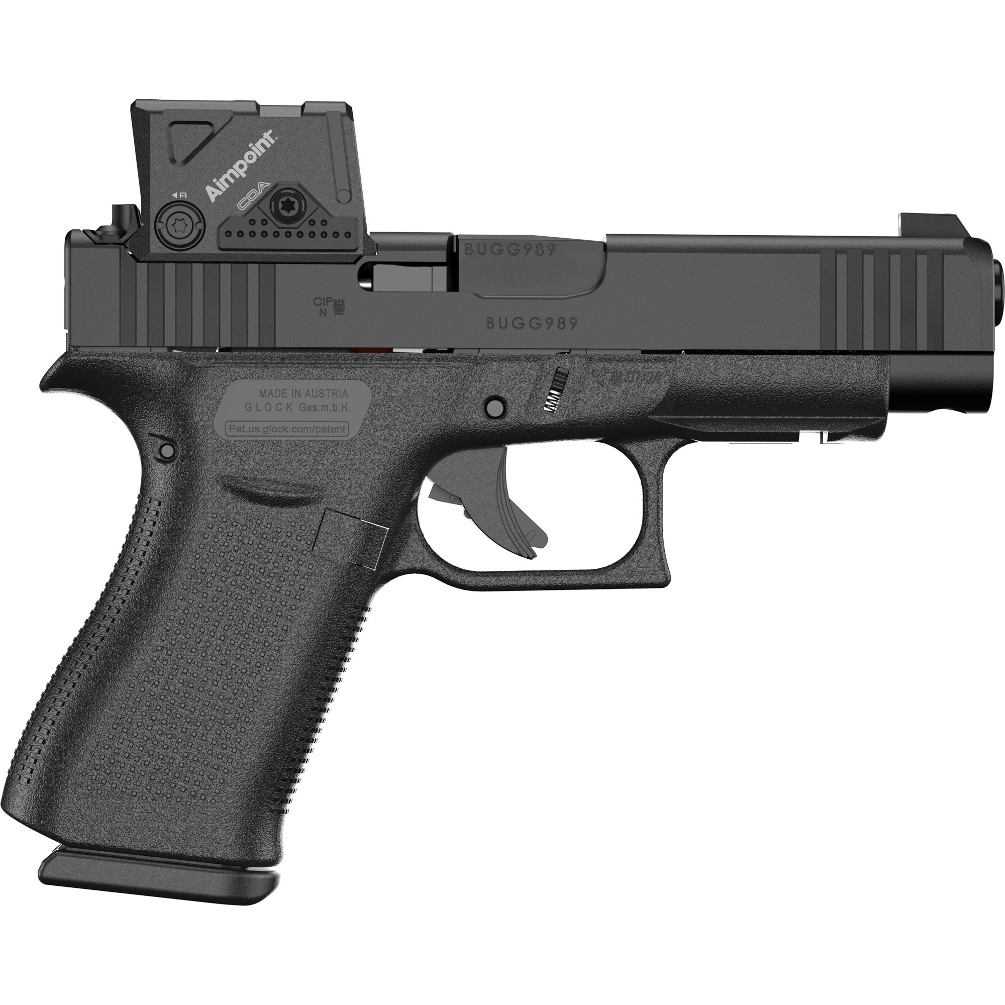 GLOCK G48 GEN 5 A-CUT SEMI AUTO 9MM LUGER (9x19 PARA) HANDGUNS black - Handguns | The Gun Shop