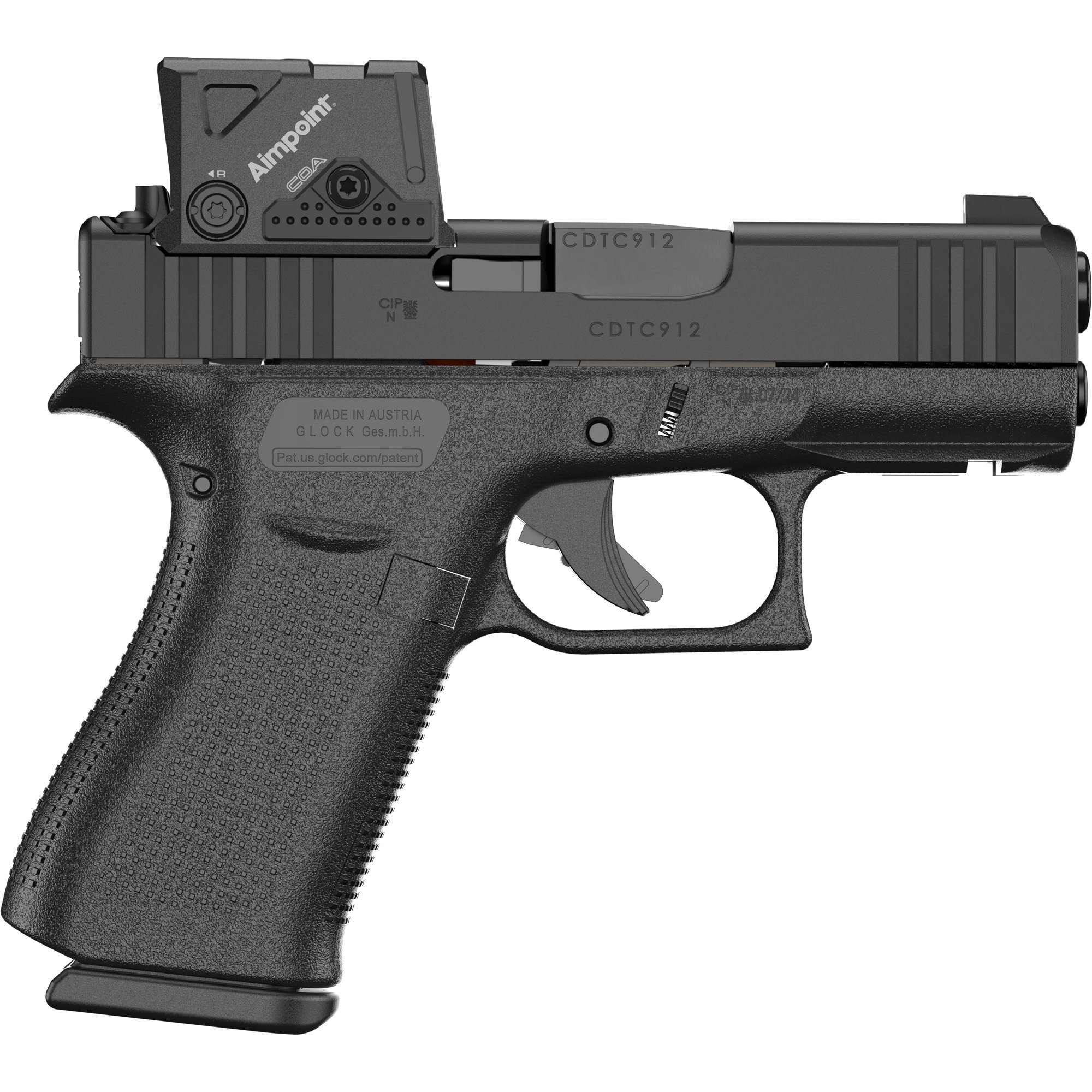 GLOCK G43X A-CUT SEMI AUTO 9MM LUGER (9x19 PARA) HANDGUNS black - Handguns | The Gun Shop