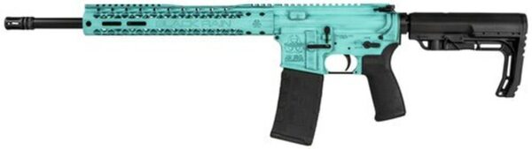 Black Rain Ordnance Fusion 5.56/.223, 16" Barrel, 6-Pos MFT Stock, Tiffany Blue Battleworn, 30rd