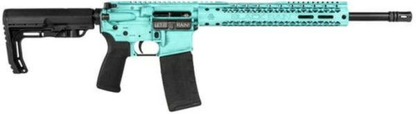 Black Rain Ordnance Fusion 5.56/.223, 16" Barrel, 6-Pos MFT Stock, Tiffany Blue Battleworn, 30rd