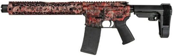 Black Rain Crypt AR Pistol .300 Blackout, 10.5" Barrel, Rubber Red Skulls, 30rd