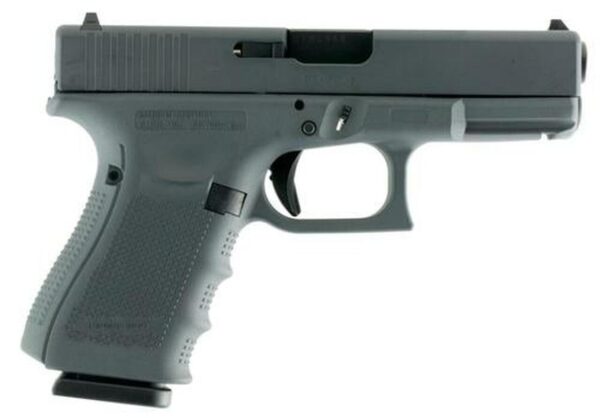 Glock G19 Gen4, 9mm, 4.01", 15rd, Gray Frame/Slide, FS