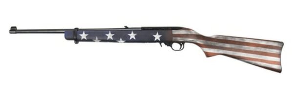 RUGER 10/22 RIFLE - AMERICAN FLAG CERAKOTE - SATIN BLACK BARREL
