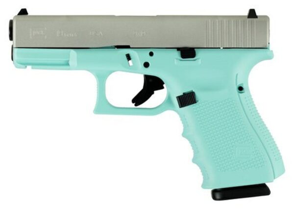 Glock G19 Gen 4, 9mm, 4.01" Barrel, 15rd, Robin Egg Blue