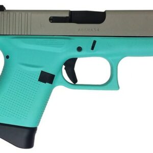 Glock G43, 9mm, 3.39" Barrel, 6rd, Robin Egg Blue