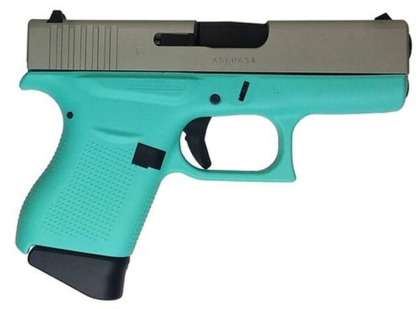 Glock G43, 9mm, 3.39" Barrel, 6rd, Robin Egg Blue