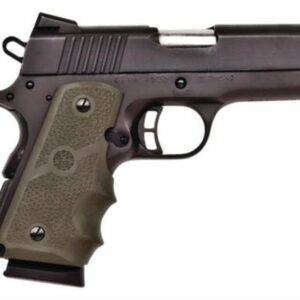 Citadel M-1911 Compact 45 ACP 3.5" Barrel Matte Black Hogue Grip Green 7rd