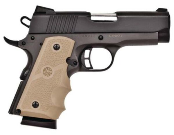 Citadel M-1911 Compact 45 ACP 3.5" Barrel Matte Black Hogue Grip Sand 7rd