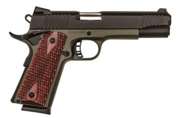 Citadel M-1911 Cerakotes Full Size 9mm 5" Barrel Olive Drab Green Cerakote Frame, Wood Grips 8rd Mag