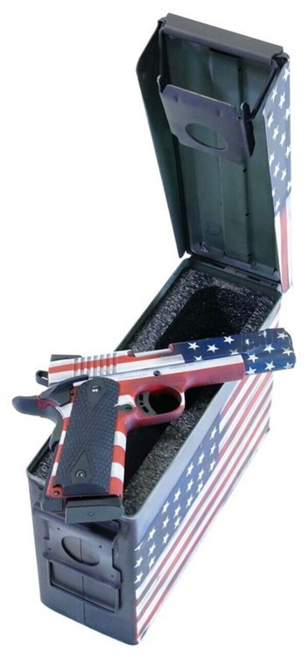 Citadel M-1911 with Ammo Can 45 ACP, 5" Barrel, Black G10 Grip American Flag, Cerakote Slide, 8rd