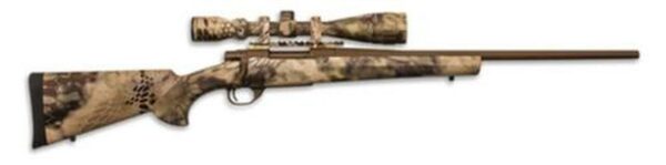 Howa Hogue Kryptek AB Cerakote Package .22-250 Remington 22" Standard Barrel Austrian Brown Cerakote Finish Synthetic Stock Kryptek Highlander Camouflage Finish With Gameking 4-16x44mm Riflescope
