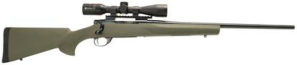 Legacy Howa/Hogue Package 7mm Rem Mag 24" Barrel Blue Finish Hogue Overmolded Stock Green Finish Nikko Stirling Panamax 3-9x40mm Riflescope With Rings/Base 3rd