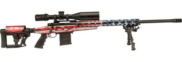 Howa APC .308 Win Scope Combo, 26" #6 Threaded Barrel, 4-16x50mm Nikko Stirling Scope, Mag Kit, Hogue Grip, LUTH-AR MBA-4 Stock, American Flag, 10rd