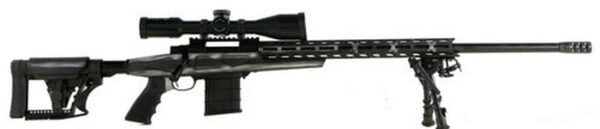 Howa 1500, Bolt Action Rifle, 308 Winchester, 24" Heavy Threaded Barrel, Black, Gray & White American Flag Finish, Polymer Stock, Right Hand, Bipod, 10rd Mag, 4X16-50 Scope Included