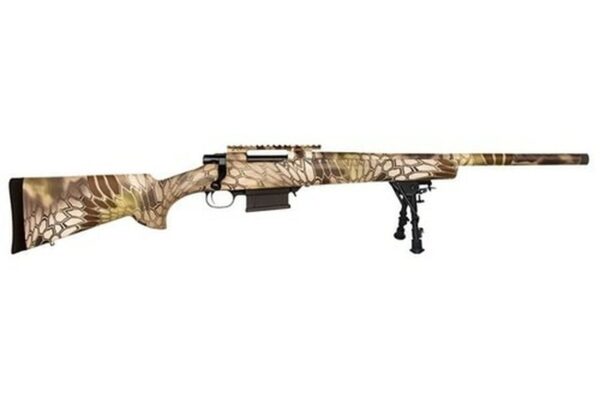 Howa Kryptek Highlander Full DIP Rifle 308 Win, 24" Threaded Barrel, 20 MOA Base, Bipod