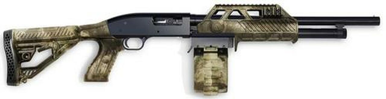 AT Maverick 88 Pump 12ga 18.5" 2.75" Barrel, MultiCam Synthetic Adjustable Stock, PG Black, 10rd