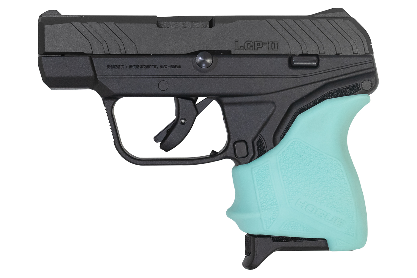 LCP II 380 Auto Carry Conceal Pistol TALO Exclusive with Turquoise Hogue Slip On - Firearms | The Gun Shop