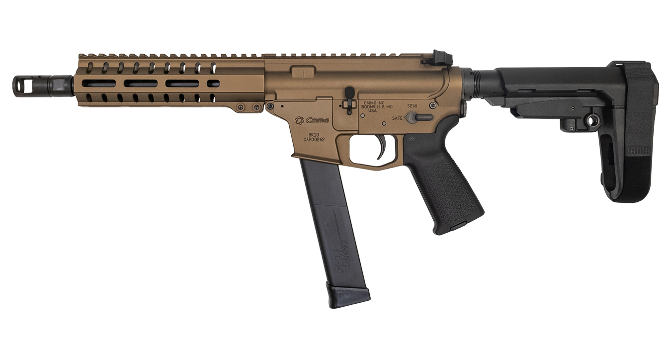 Banshee 300 Mk10 10mm Burnt Bronze AR Pistol with CMMG RipBrace - Firearms | The Gun Shop