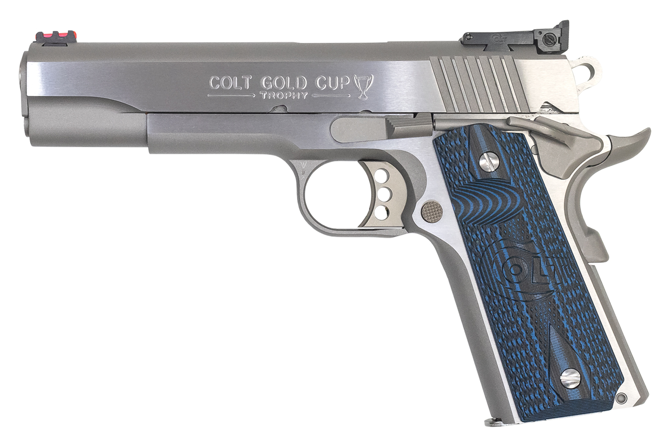 1911 Gold Cup Trophy 38 Super Stainless Pistol with G10 Grips - Firearms | The Gun Shop