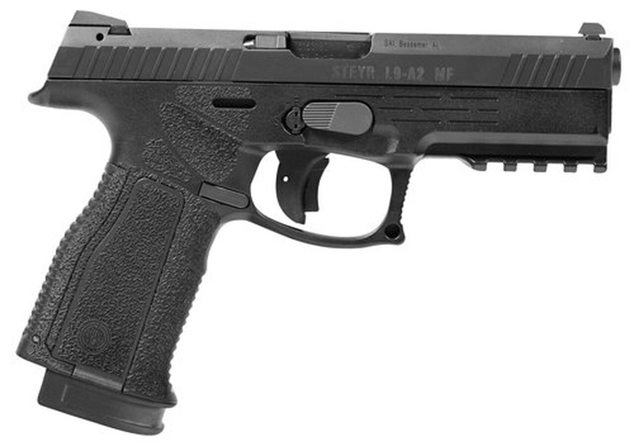 Steyr L9-A2 MF 9mm, 4.5" Barrel, Trapezoid Sights, Black, 17rd