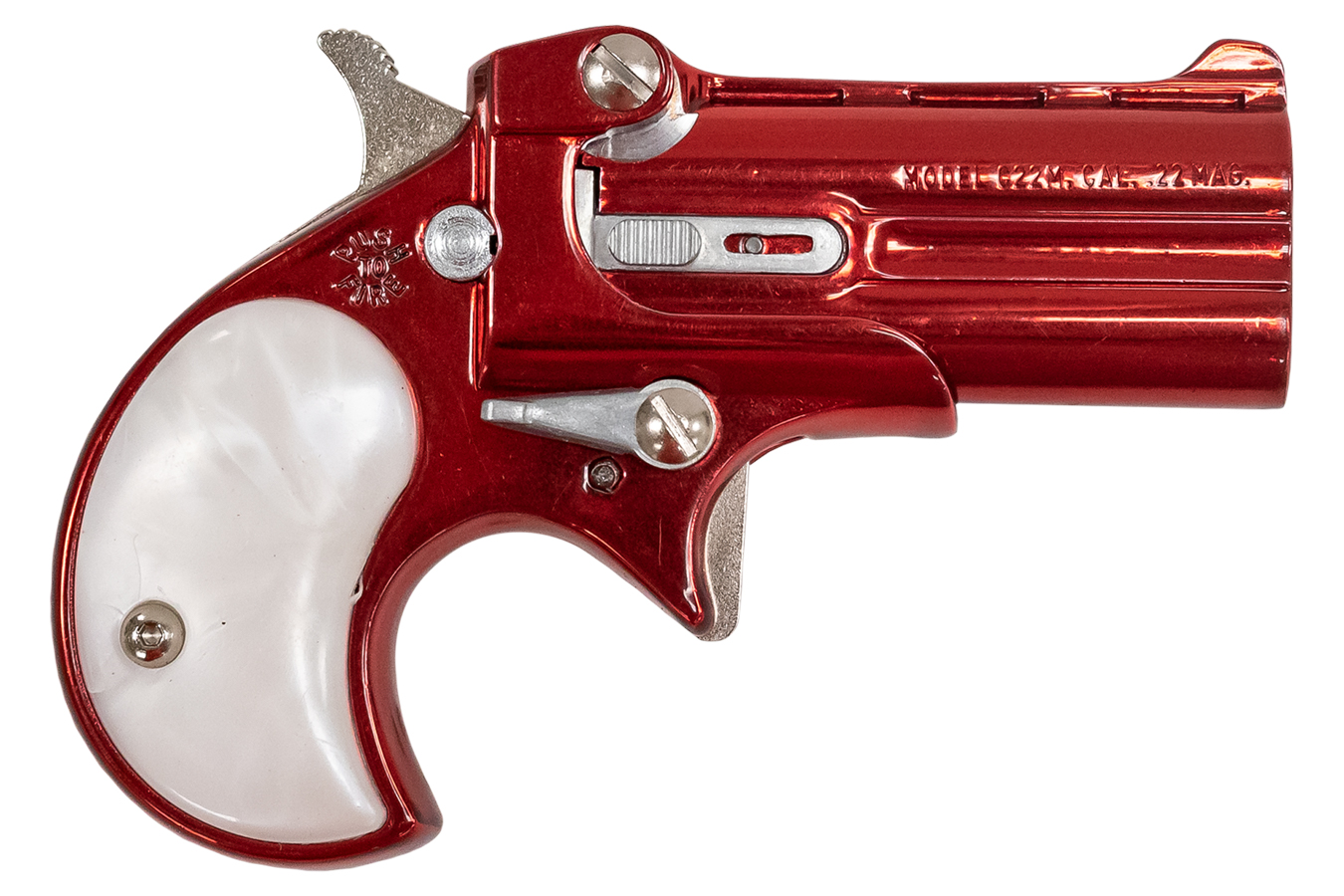 22 WMR Classic Derringer with Ruby Red Finish and Pearl Grips - Derringers | The Gun Shop