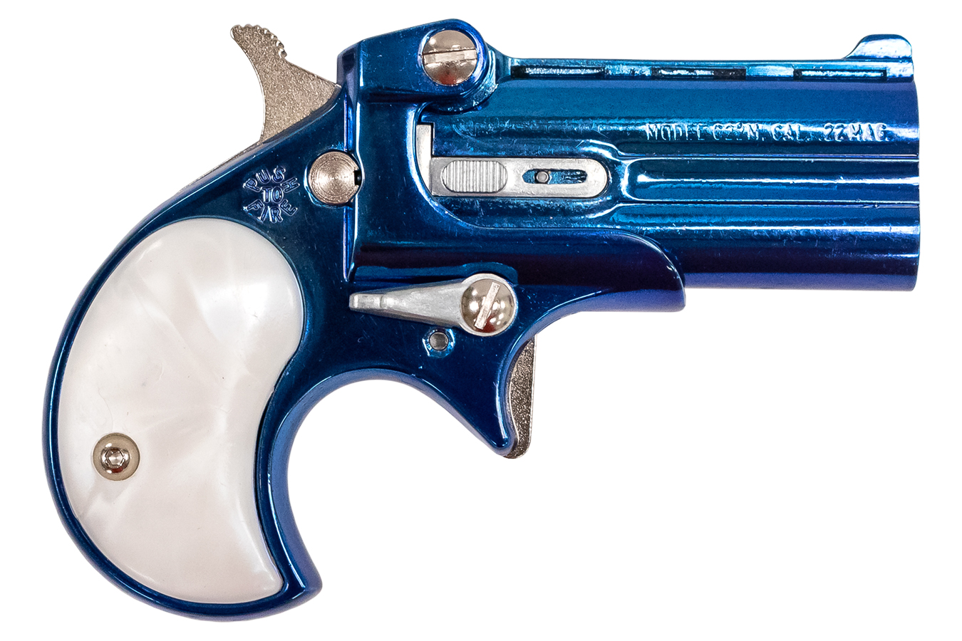 22WMR Classic Derringer with Royal Blue Finish and Pearl Grips