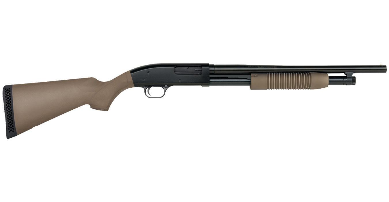 Maverick 88 Security 12 Gauge Pump Action Shotgun with FDE Forend and Stock