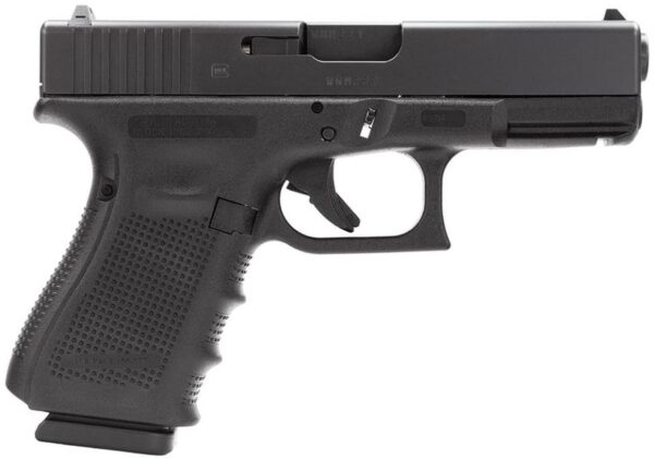 Glock 19 Gen4 9mm, 4.01", Fixed Sights, Modular Backstrap, Black,, rd, 15 rd