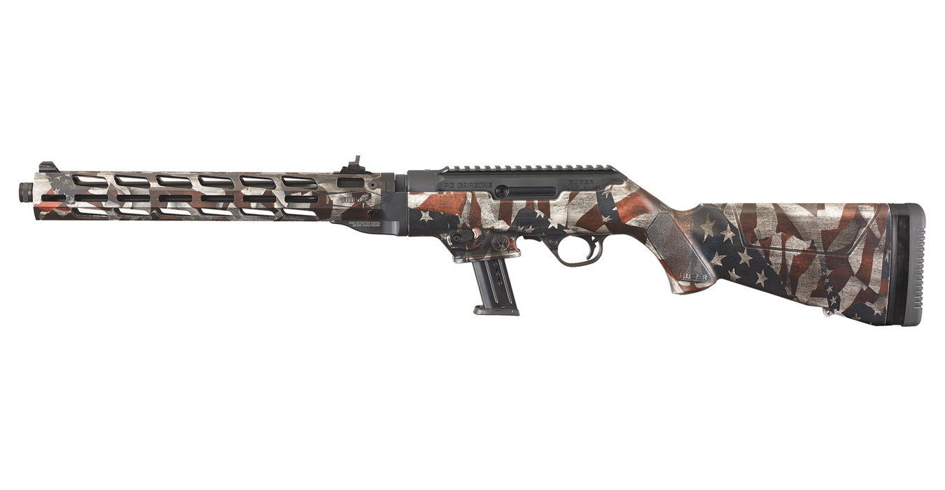 PC Carbine 9mm with American Flag Finish and Free-Float Handguard - Firearms | The Gun Shop