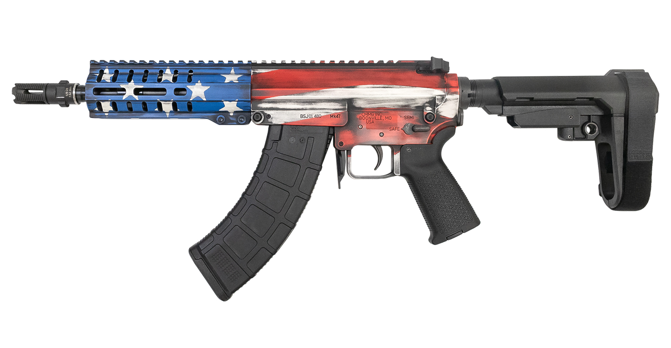 Banshee 300 Mk47 7.62x39mm AK Pistol with Battle Worn US Flag Cerakote Finish - Firearms | The Gun Shop