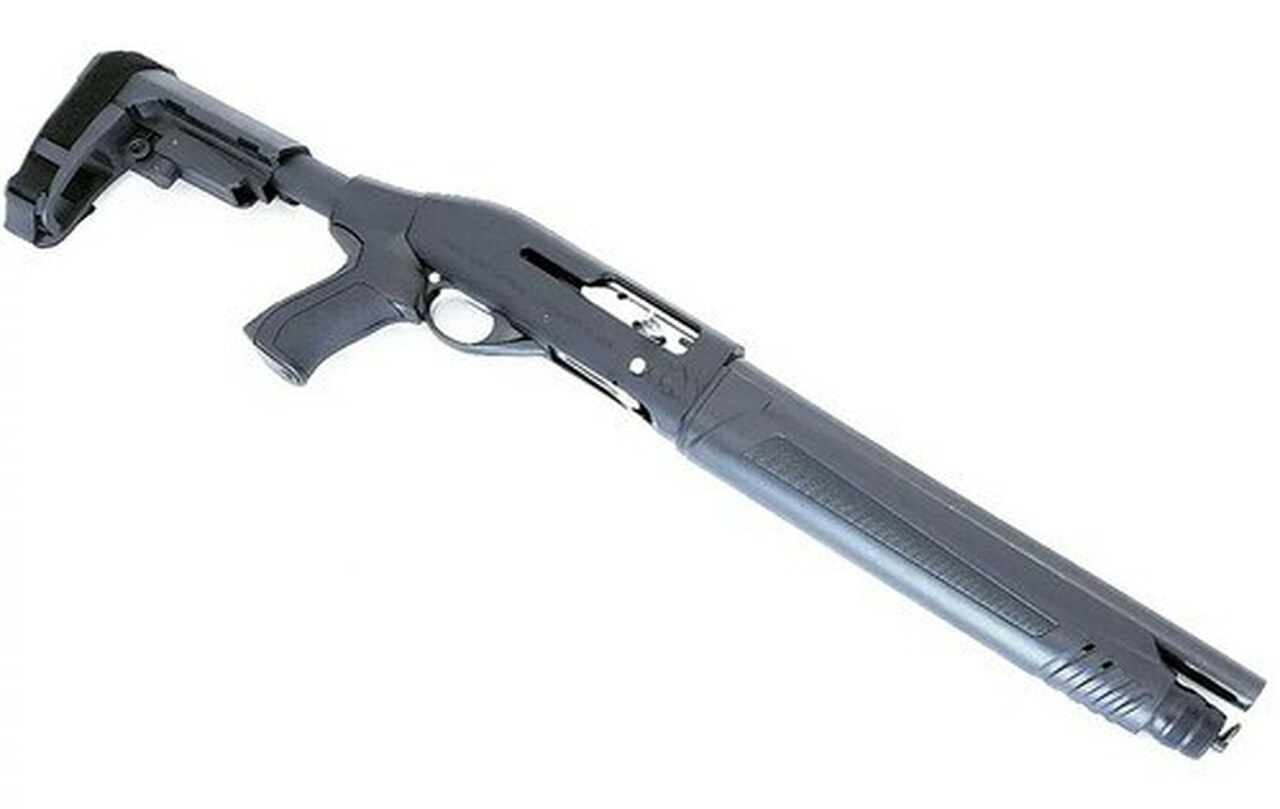 Black Aces Tactical Pro Series S Semi-Auto 12 Ga, 14" Barrel, SBA3 Brace, Black, 4rd
