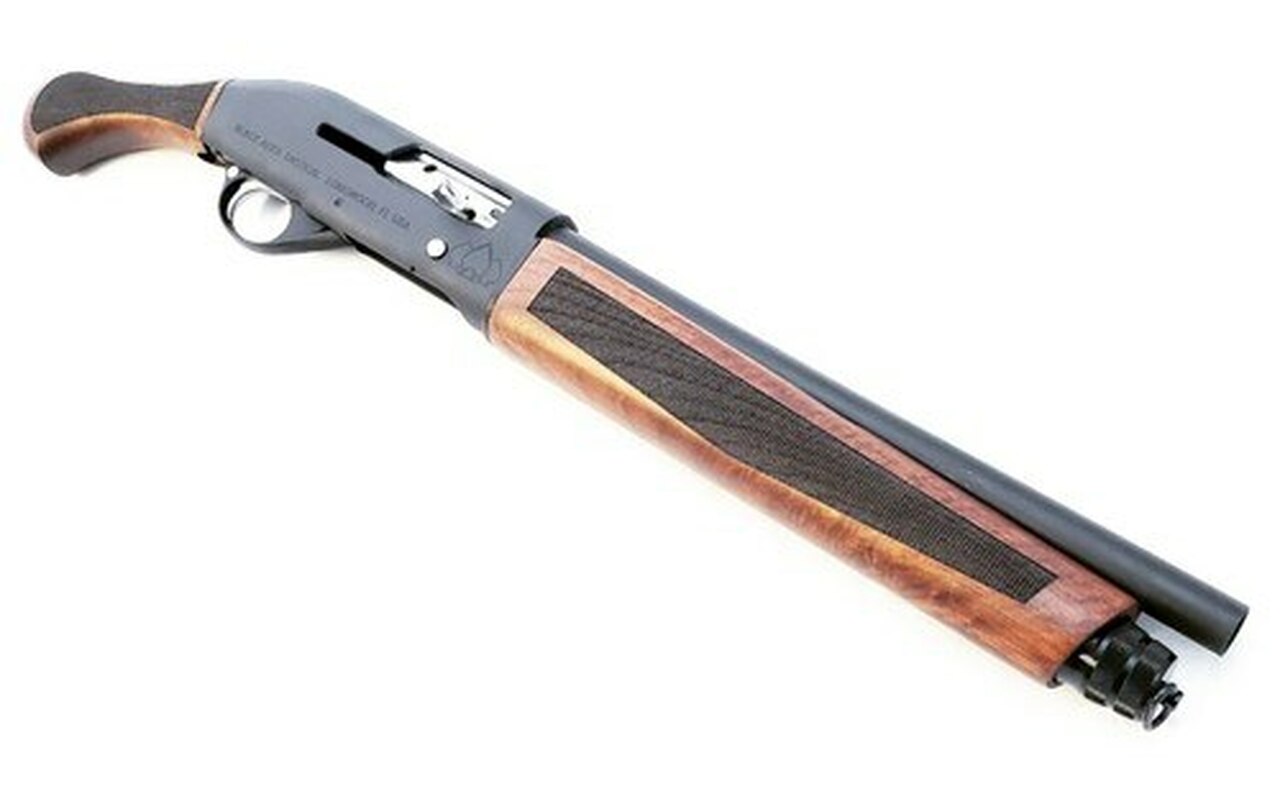 Black Aces Tactical Pro Series S Semi-Auto 12 Ga, 14" Barrel, Shockwave Stock, Walnut/Black, 4rd