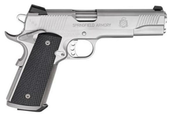 Springfield 1911 45 ACP, 5", 7rd, Black G10 Grip, Stainless Steel