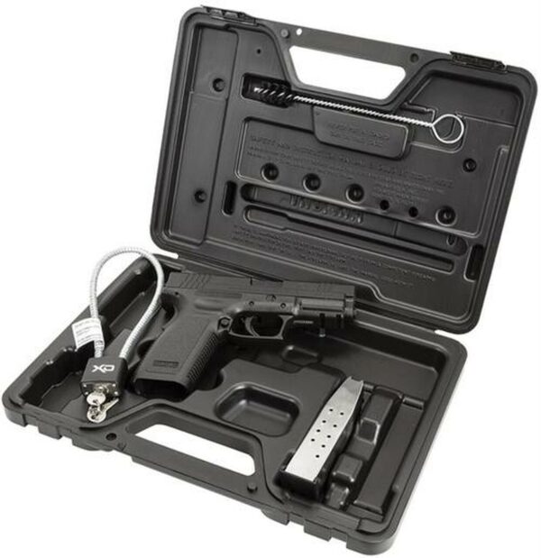 Springfield XD, Striker Fired, Full Size Pistol, 45 ACP, 4" Barrel, Black Polymer Frame, Matte Finish, Fixed Sights, 13Rd, 2 Mags