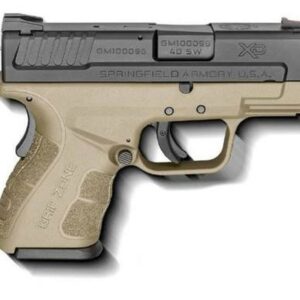 Springfield XDG Mod.2 Sub-Compact .40 Smith and Wesson 3 Inch Barrel Flat Dark Earth Two 9 Round Magazines