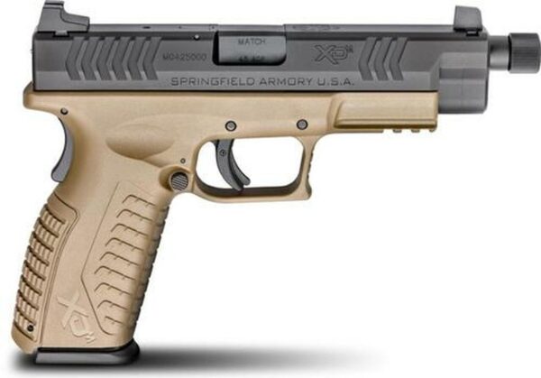 Springfield XDM Essentials Package, 45 ACP, 4.5" Threaded, FDE, 13rd Mag