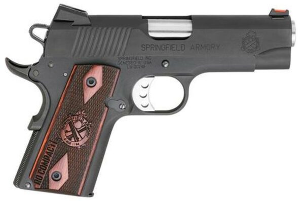 Springfield Range Officer Compact 1911, 45 ACP, 4", 6rd, Rosewood Grips