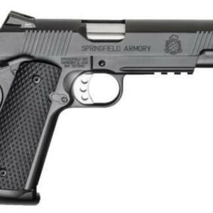 Springfield 1911 Single 45 ACP 5" Barrel, Black G10 Grip Black Armo, 8rd