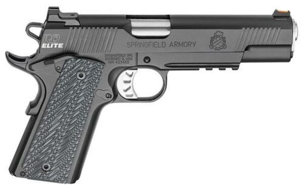 Springfield 1911 Ranger Officer Elite Operator, 45 ACP, 5", Black G10 Grips, Black, 7rd