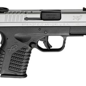 Springfield XD-S, 45 ACP, 3.3", 5rd, Black Grip, Stainless Steel Slide