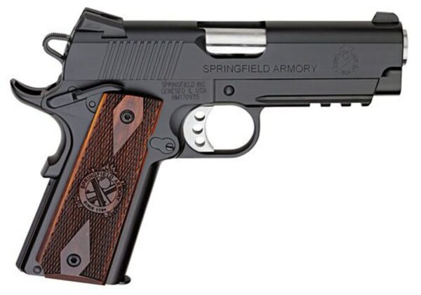 Springfield 1911 Champion Operator Lightweight 45 ACP, 4", Cocobolo Grip, Black Hardcoat Frame, Black Carbon Steel Slide, 7rd