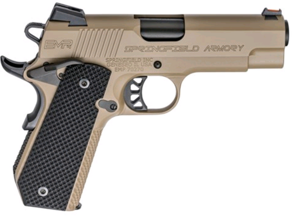 Springfield 1911-A1 EMP Champ Lightweight Carry 9mm, 4" Barrel, Flat Dark Earth, 3x9rd Mags