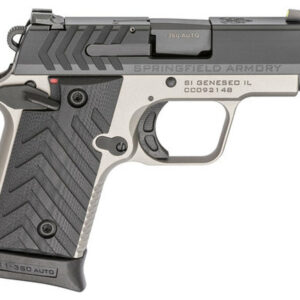Springfield 911, .380 ACP, 2.7" Barrel, 7rd, Tritium Night Sights, Black Slide, Titanium Gray Frame