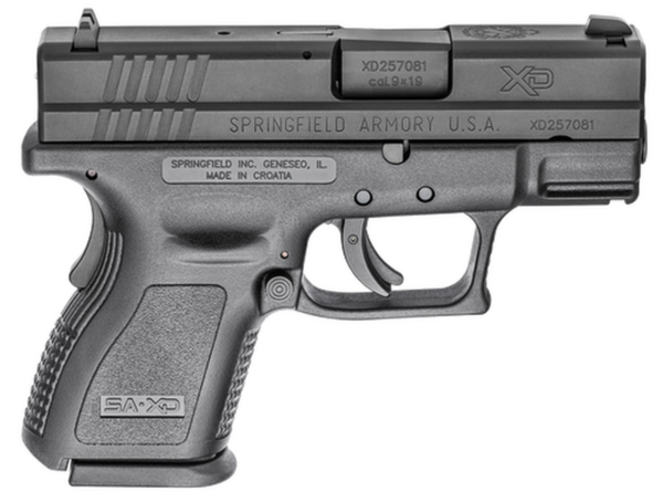 Springfield Gear Up Package XD Sub-Compact 9mm, Pouch, Bag, Case, Holster, 5x10rd Mags, CA Legal