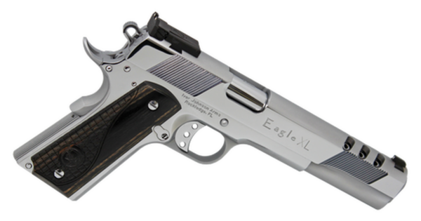 Iver Johnson 1911 Eagle XL Long Slide 70 Series 45 ACP, 6" Barrel, Walnut Grip, Chrome Steel Frame, Chrome Slide, 8rd