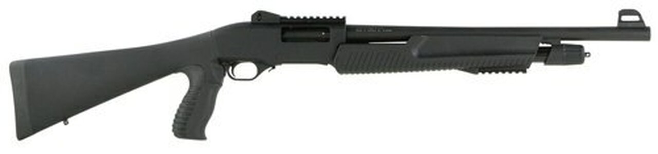 TriStar Cobra II Tactical Force, Pump-Action 12 Ga, 18.5", 3", 5rd, Black